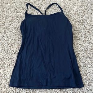 navy blue athleta work out tanktop